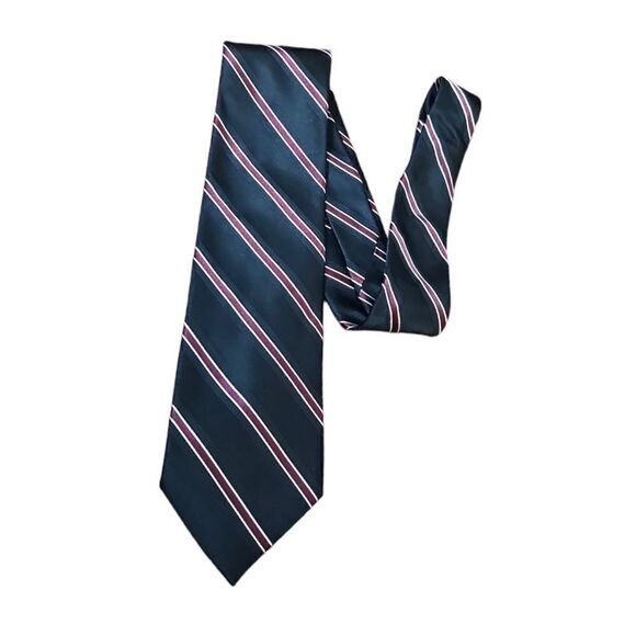 IZOD Black Red Diagonal Stripe Neck Tie‎ - Picture 1 of 5